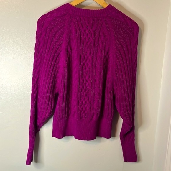 Ralph Lauren Black Label Fuchsia 100% cotton Cable Knit Sweater Sz SP - Picture 11 of 11